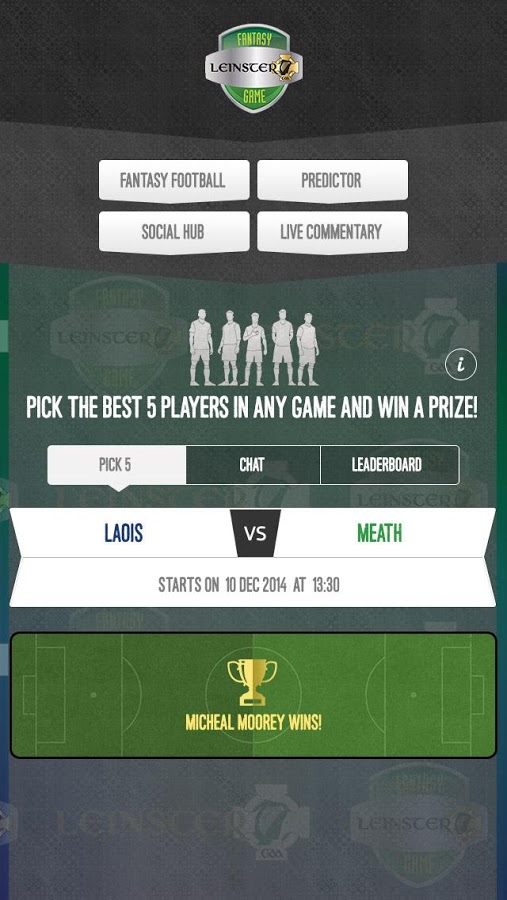 Leinster GAA Fantasy Game截图4