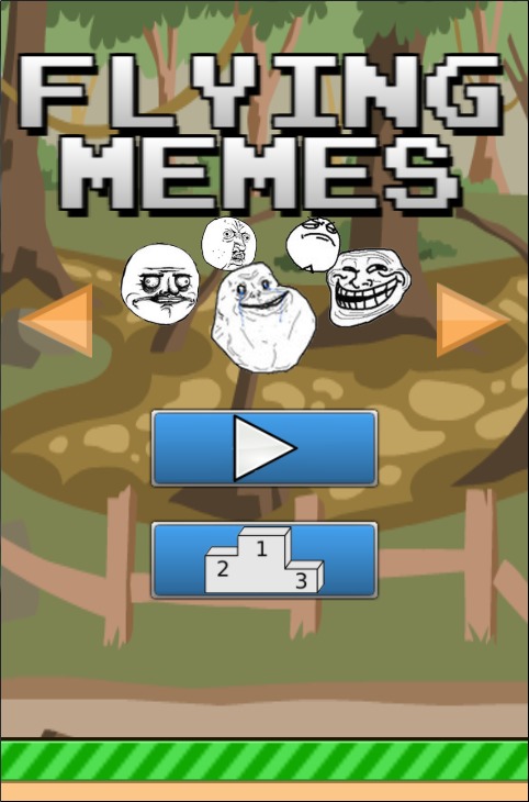 Flying Memes - With Trollface截图1