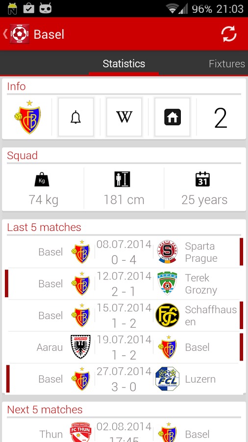 Swiss football - Super League截图2