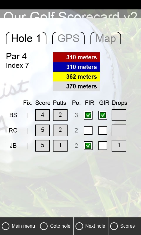 Our Golf Scorecard (Trial)截图5