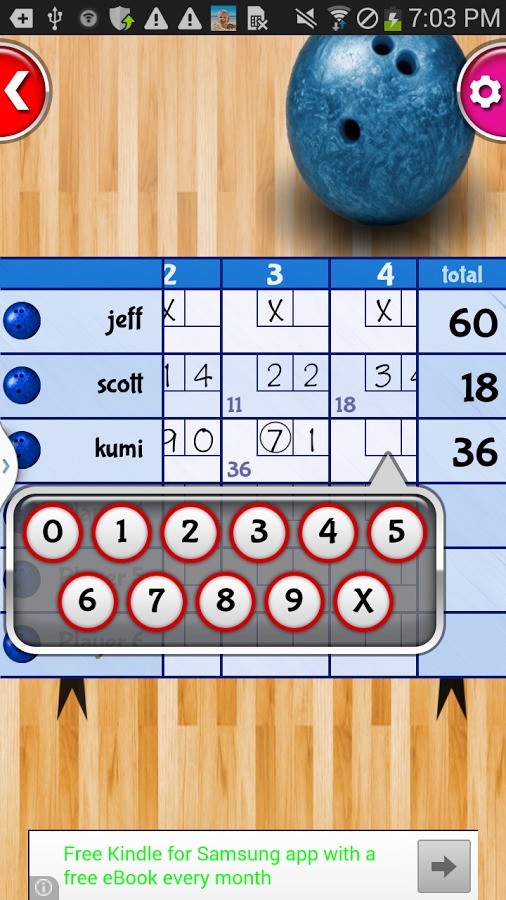 My Bowling Scorecard App截图4