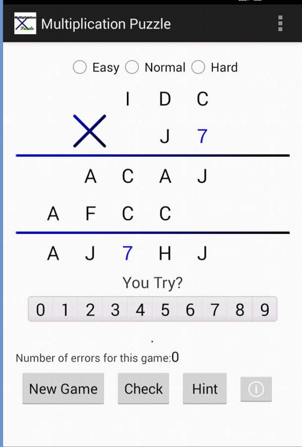 Multiplication Puzzle截图1