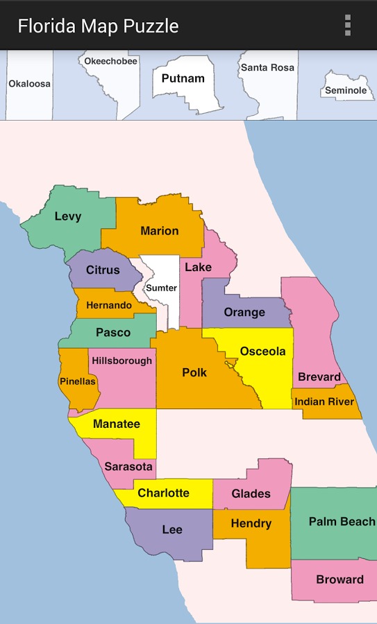 Florida Map Puzzle截图1