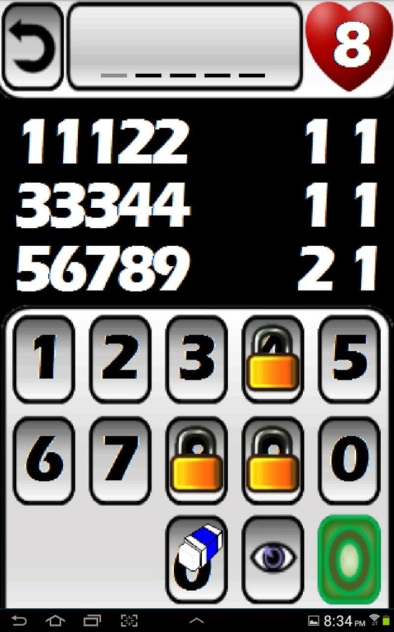 Mastermind Numbers Android截图1