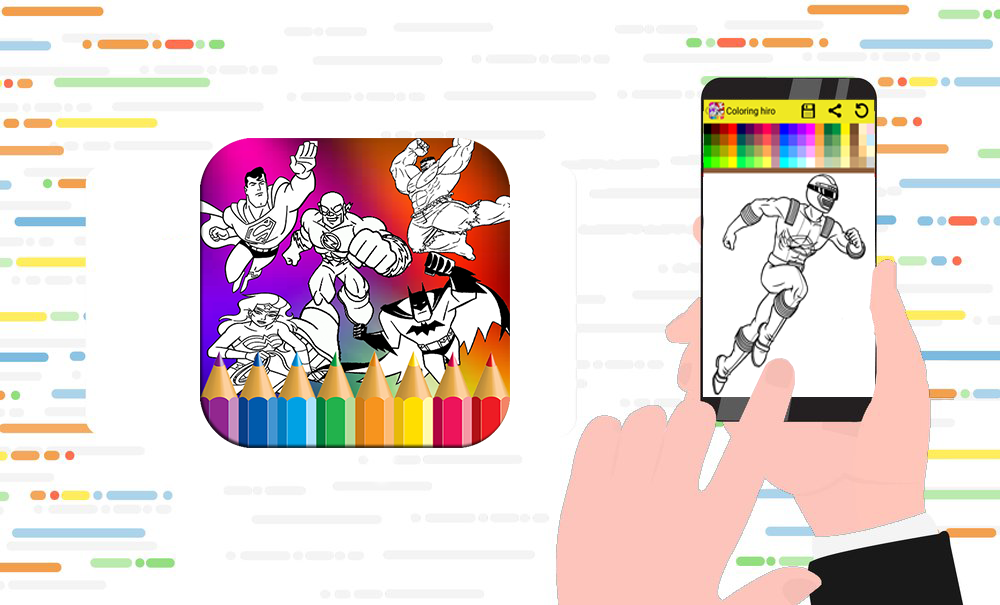 coloring book Super Heros free截图1