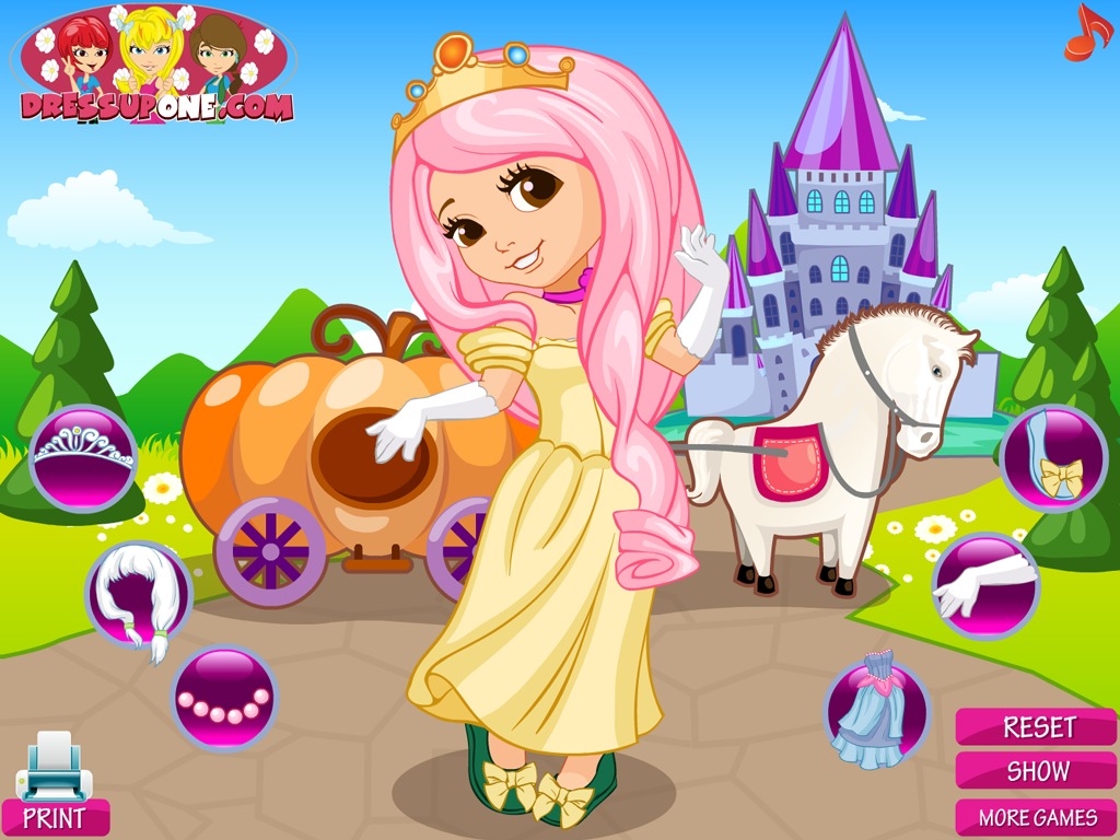 Cinderella Carriage Dress Up截图2