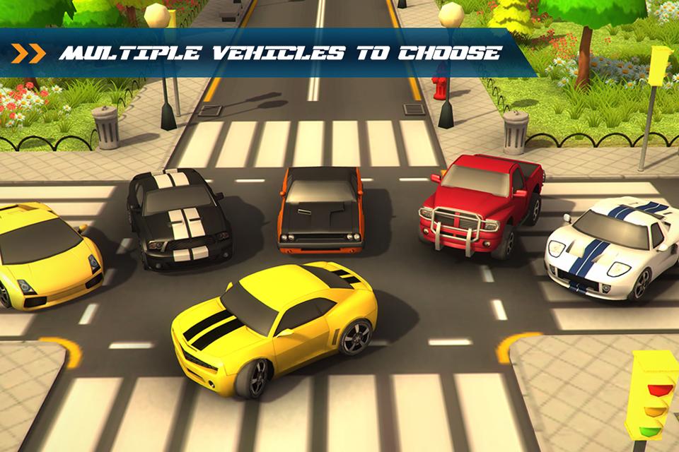 3D Traffic Toon Racer 2015截图2