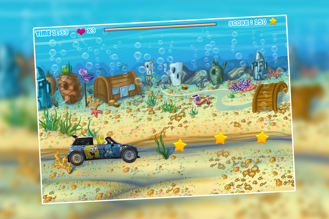 Sponge Car Racing Adventure截图2