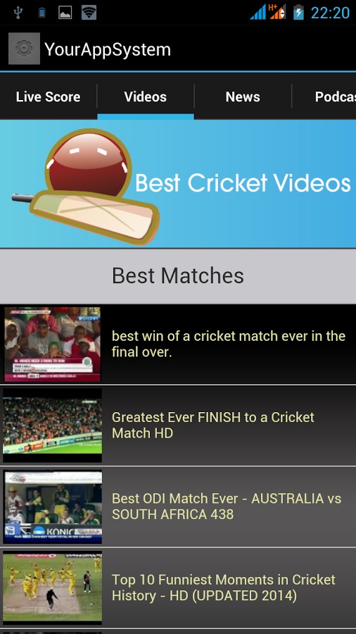 Bazinga Live Cricket Scores截图3