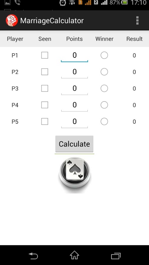 Marriage Point Calculator截图3