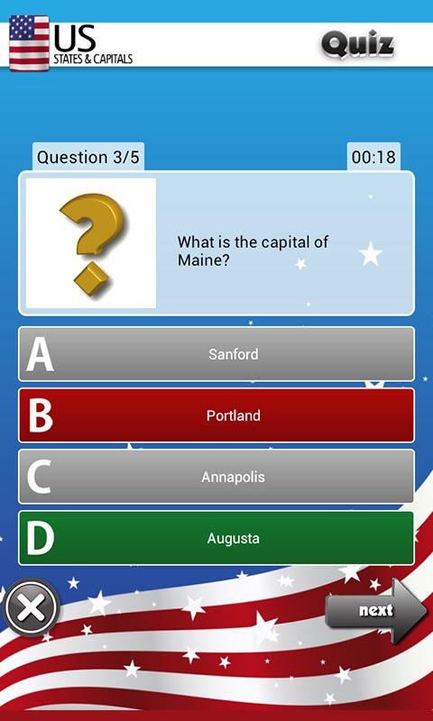 US States and Capitals Quiz截图3