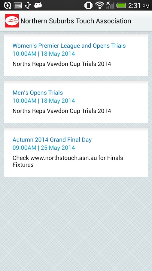 Northern Suburbs Touch Assoc.截图4