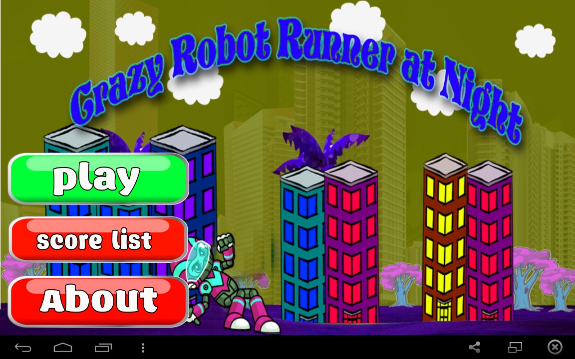 Crazy Robot Runner at Night截图1