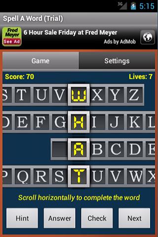 Spell A Word (Trial)截图1