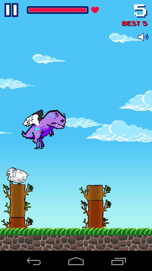 Flappy Dino and the sheeps截图2