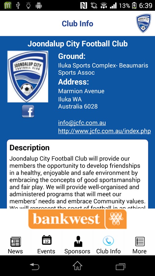 Joondalup City Football Club截图5