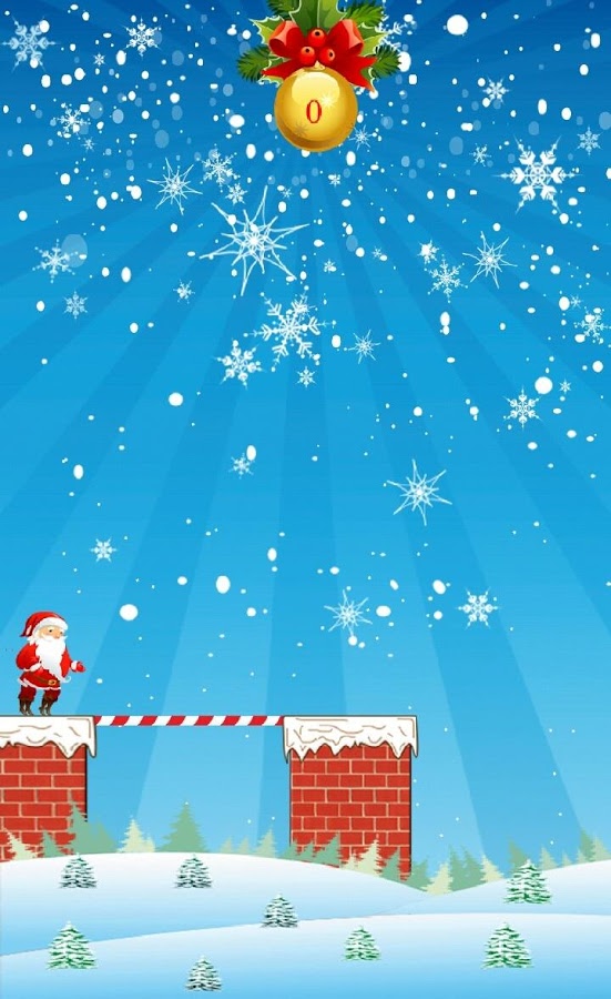 Santa And Gift On Building截图4