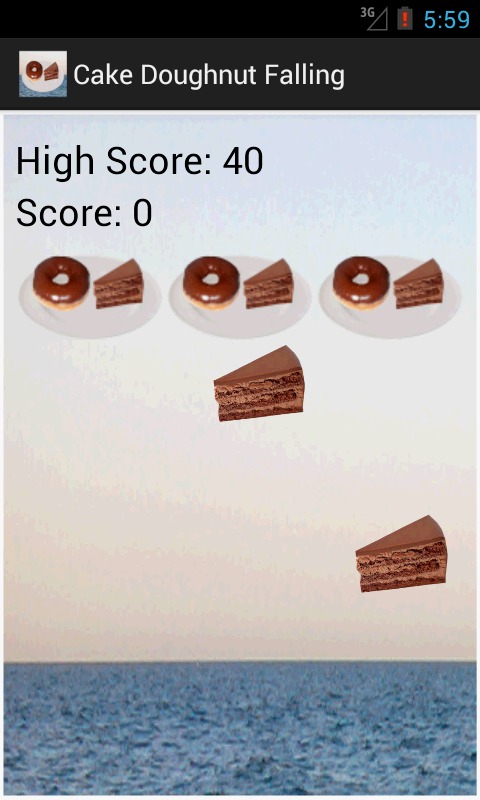 Cake Doughnut Falling Game截图1