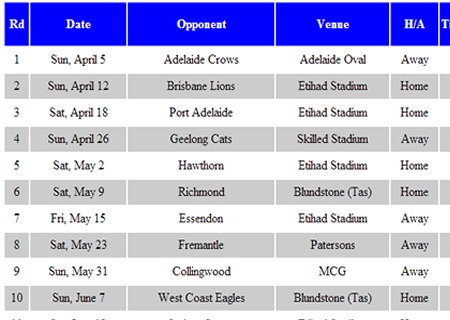 NMFC Footy Fixture 2015截图2