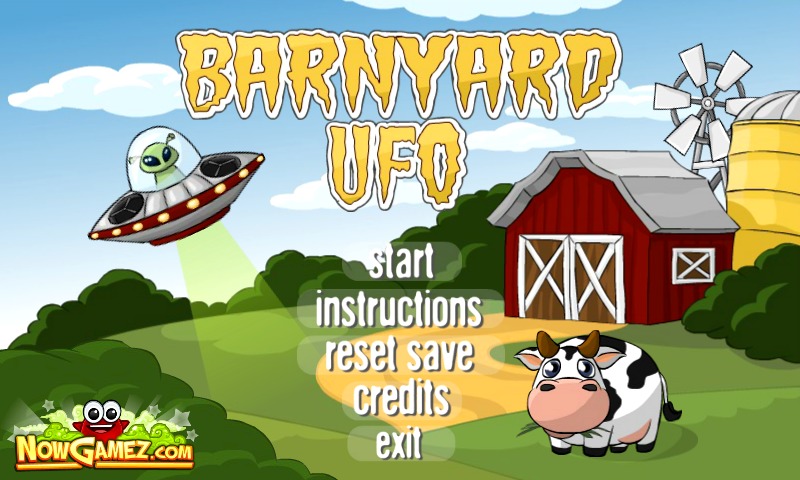 Barnyard UFO fun physics game截图3