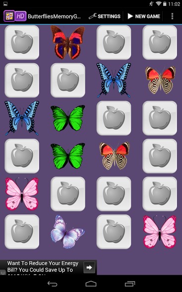 Butterflies Kids Memory Game截图5