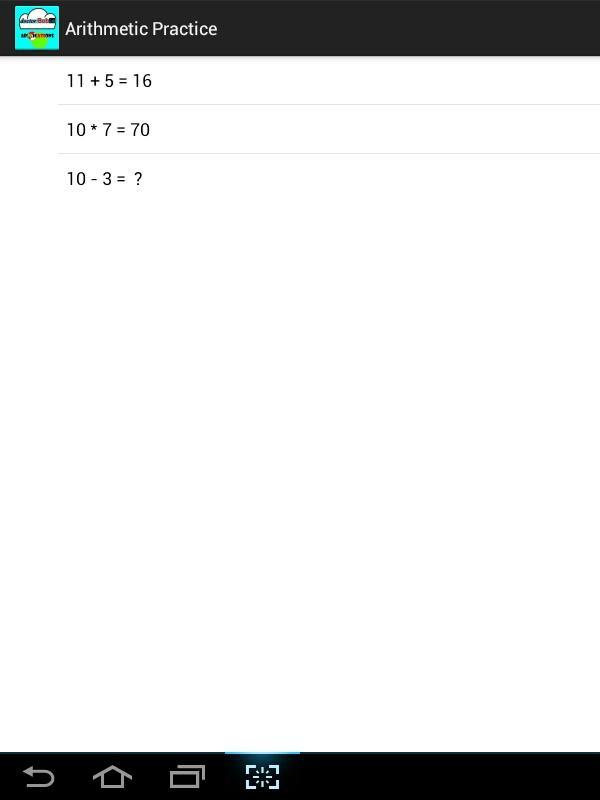 Arithmetic Practice截图1