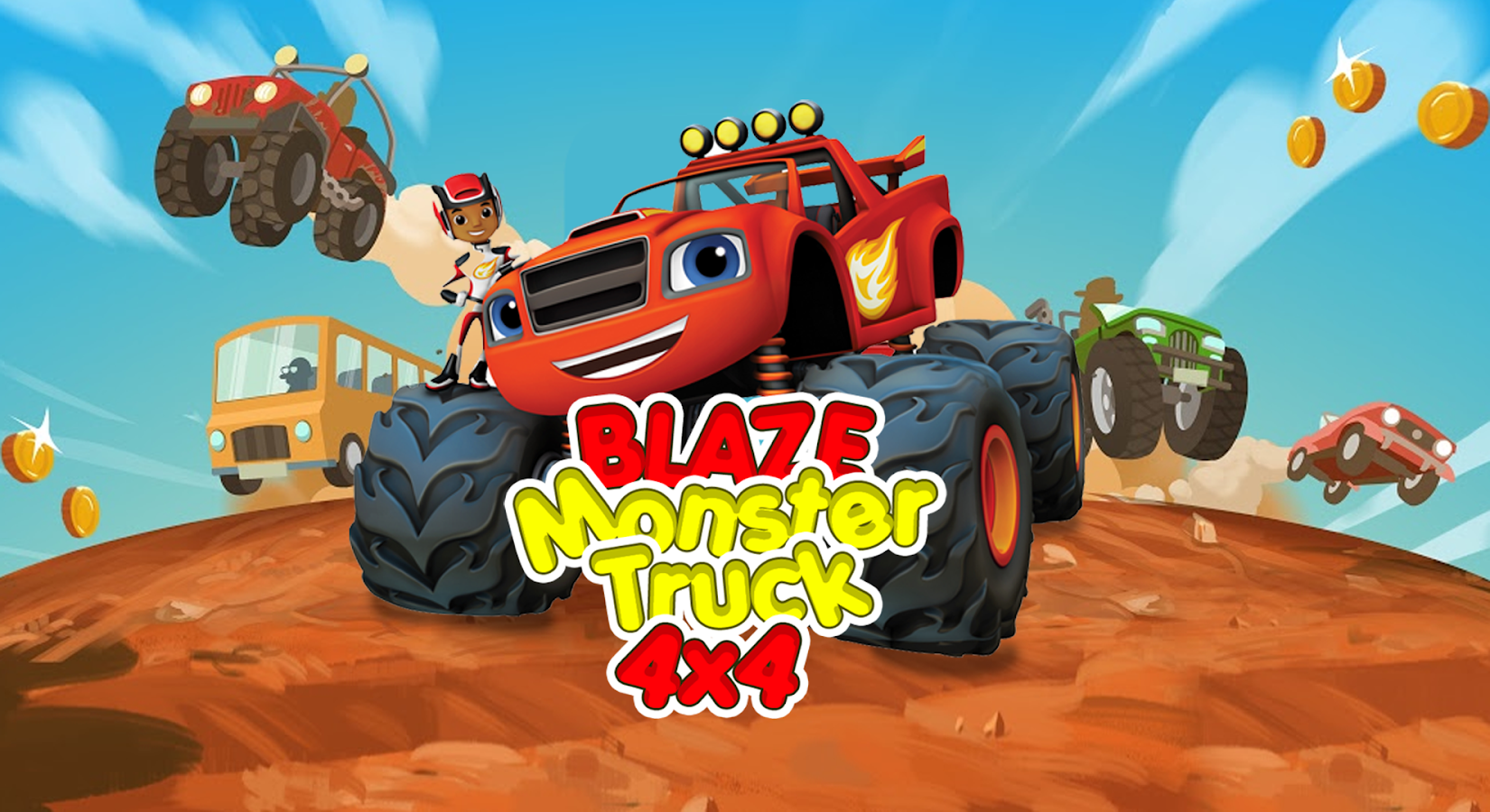 Blaze Monster Truck 4X4 Climb Race截图4