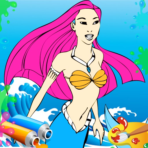 Mermaid Kids Coloring截图5