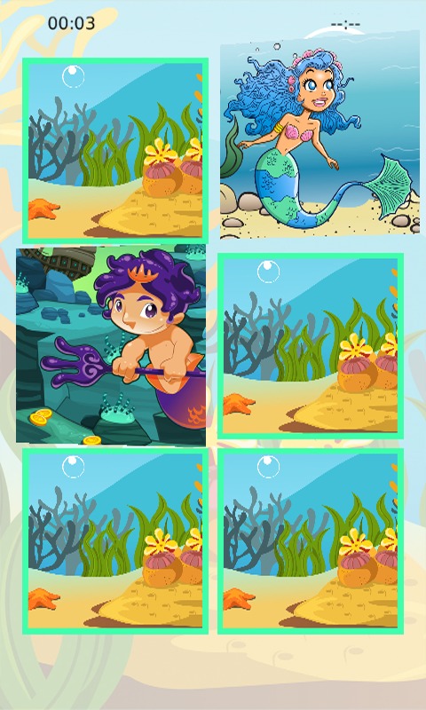 Little Mermaid Memory Puzzle截图1