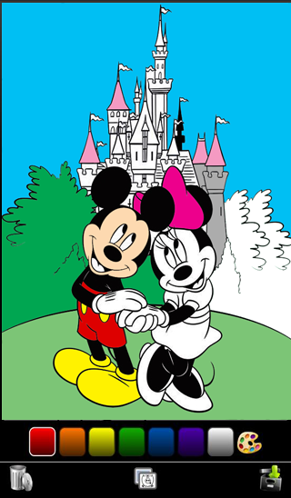 Color That Disney Cartoon - Free Coloring Book App截图1