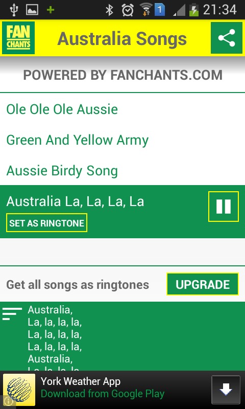 Australia Football Ringtones截图4