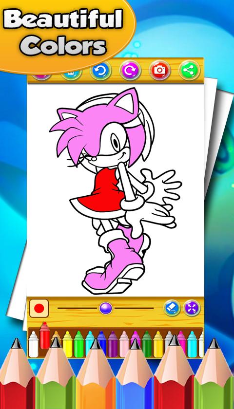 How to color Sonic Hedgehog截图1