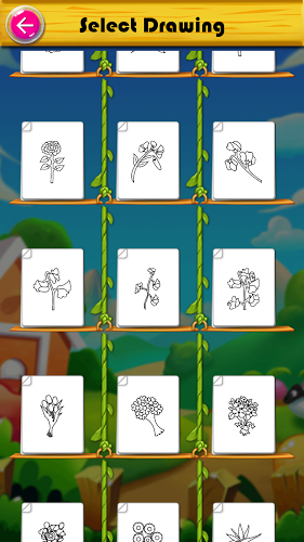 Flower Coloring Pages For Kids截图3