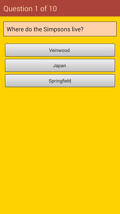 Trivia Quiz for The Simpsons截图2