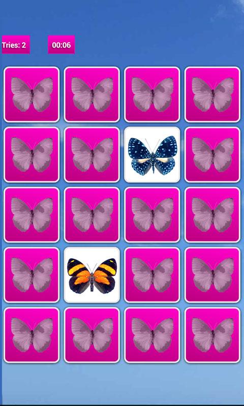 Butterflies Memory Game截图3