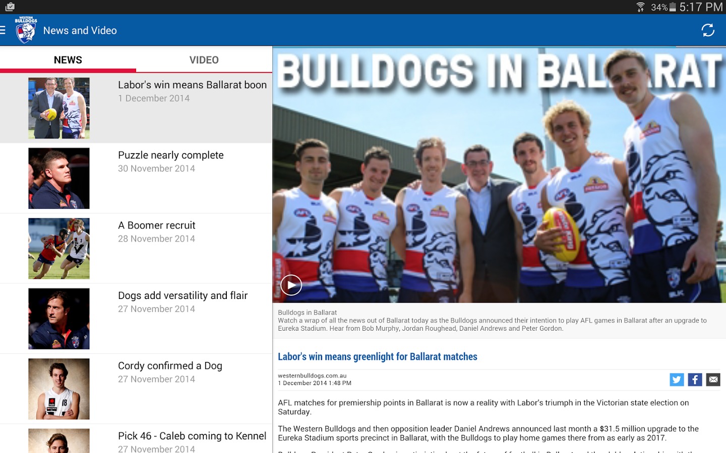 Western Bulldogs Official App截图5