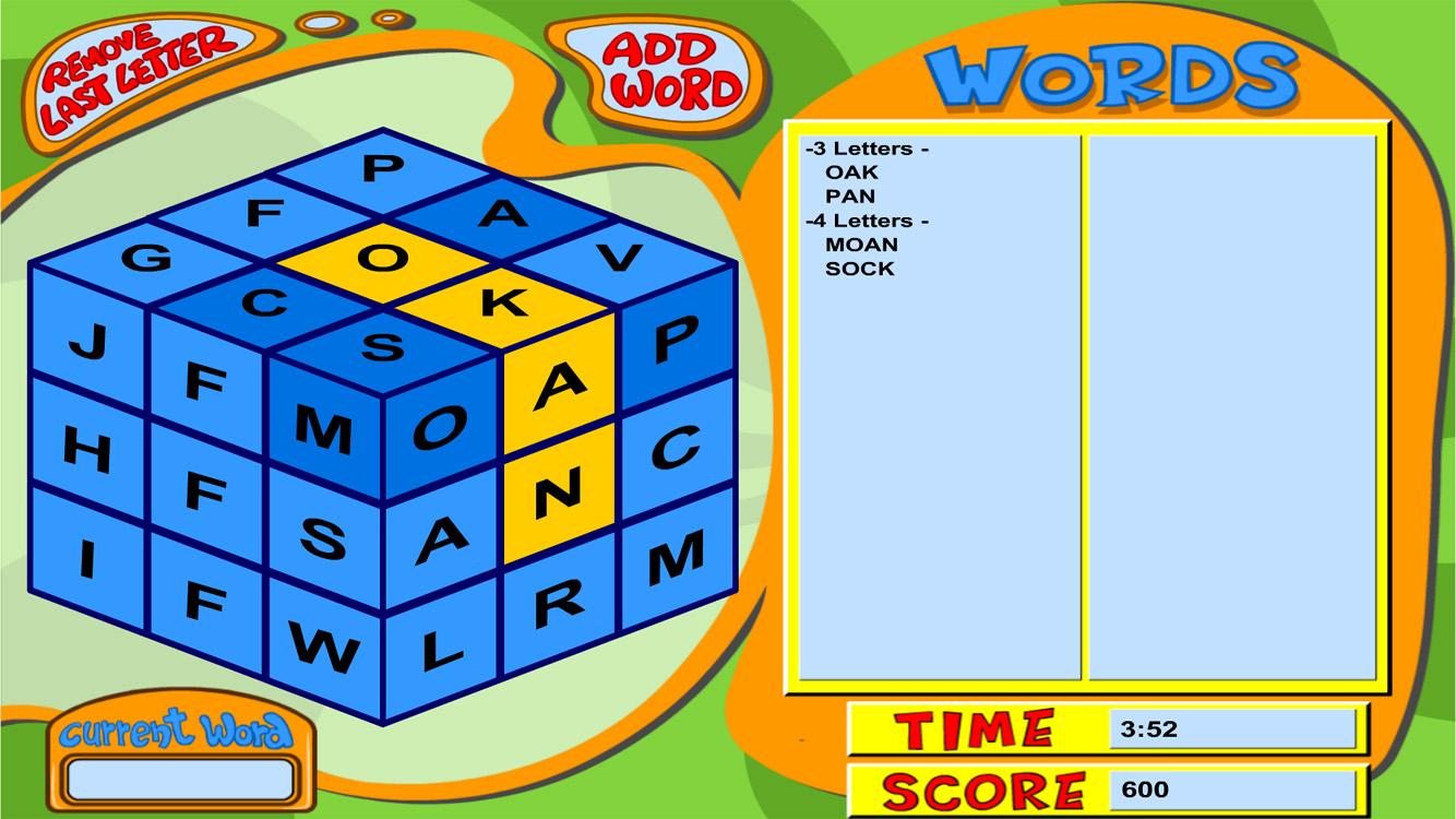 The Word Cube Game截图2