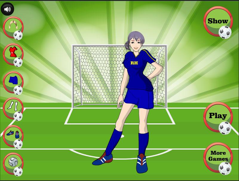 Girl Footballer Dressup截图3