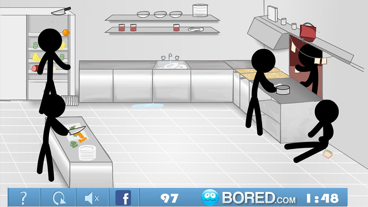 Stickman Click Death Kitchen截图3