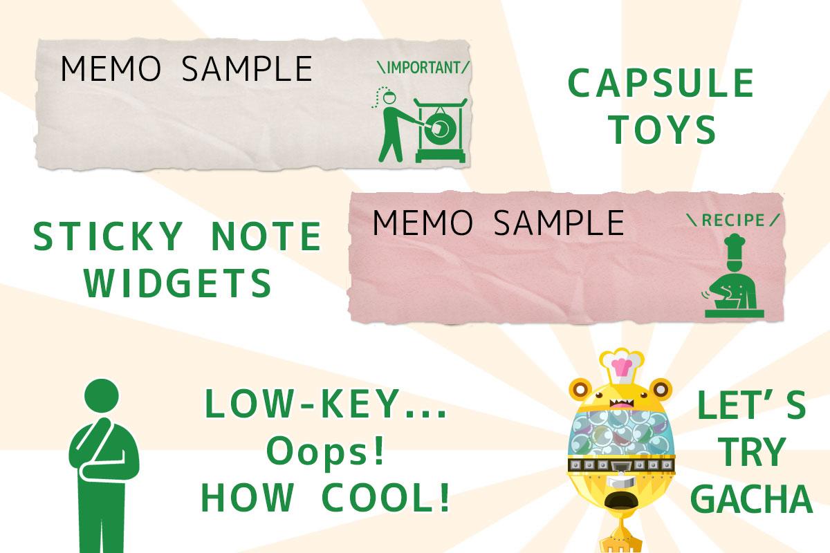 Capsule Toy Sticky Note Widget截图2