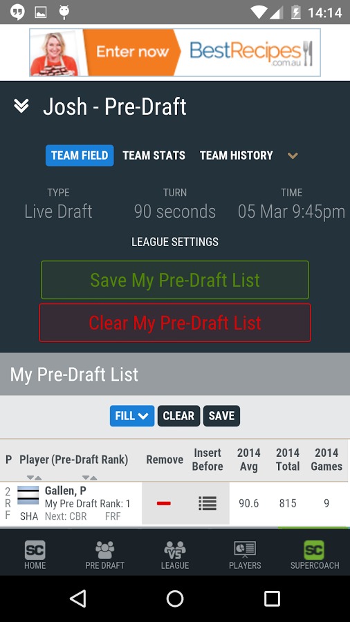 NRL SuperCoach Draft 2015截图2