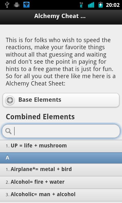 Alchemy Cheat Sheet 2截图1