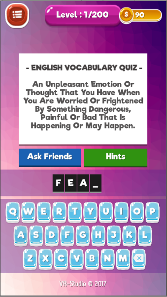 Guess the Words : English Vocabulary Quiz截图4