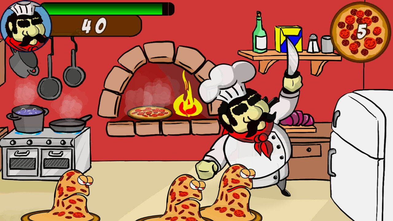 Cook VS Angry Pizzas Free截图2