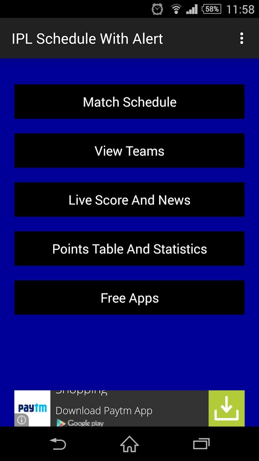 IPL Schedule With Alert截图1