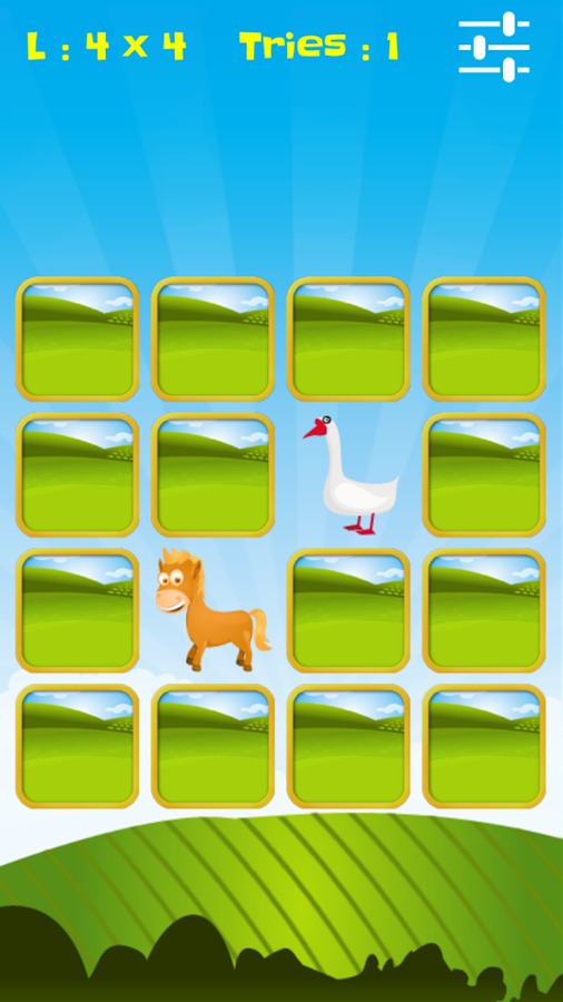 Farm matching Memory game截图4