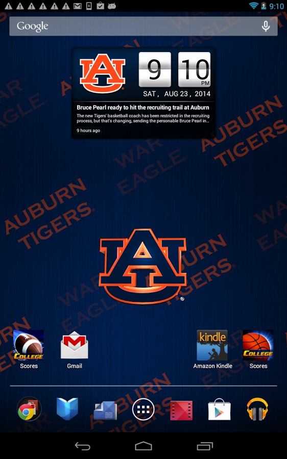 Auburn Tigers Live Clock截图5