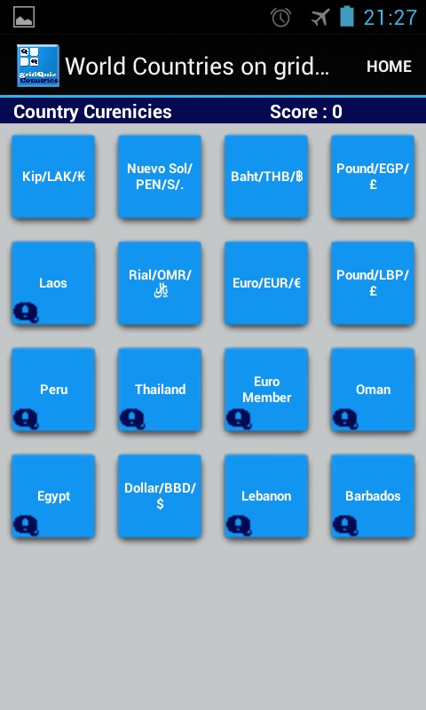 World Countries on gridQuiz截图5