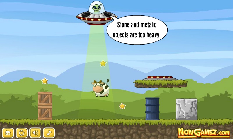 Barnyard UFO fun physics game截图5