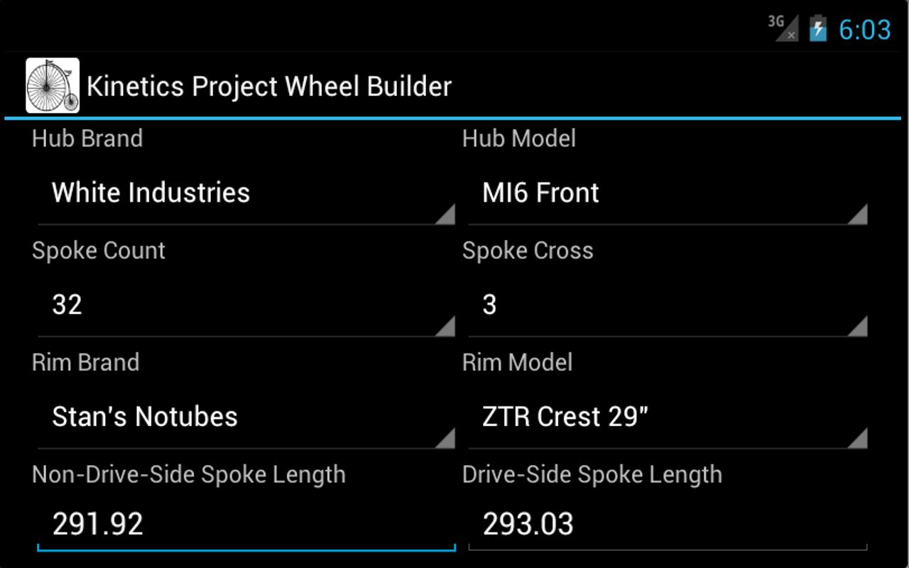 Bicycle Wheel Spoke Calculator截图1